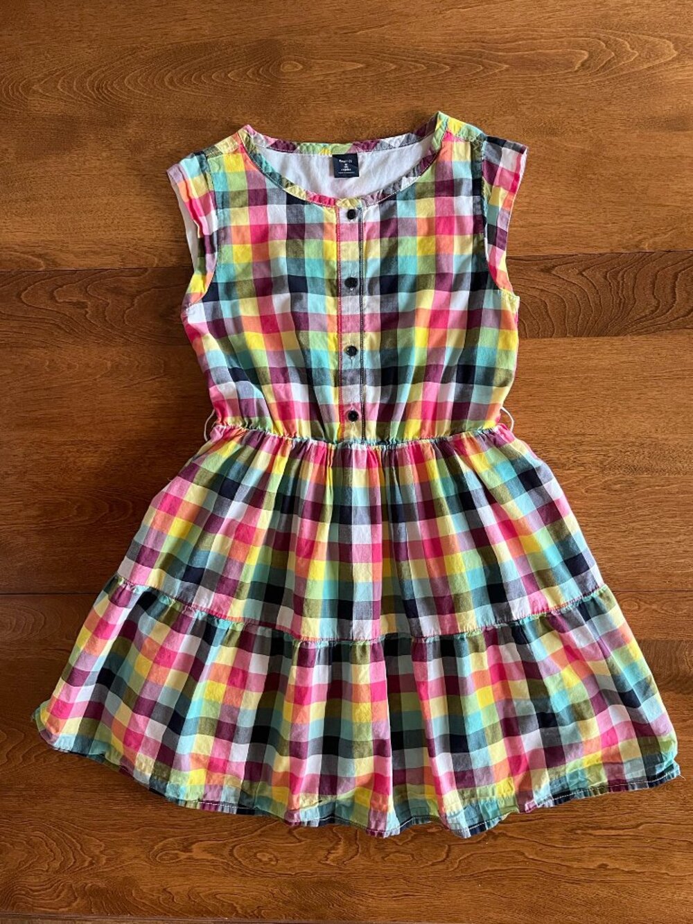 Gap colorful plaid sun dress M 8